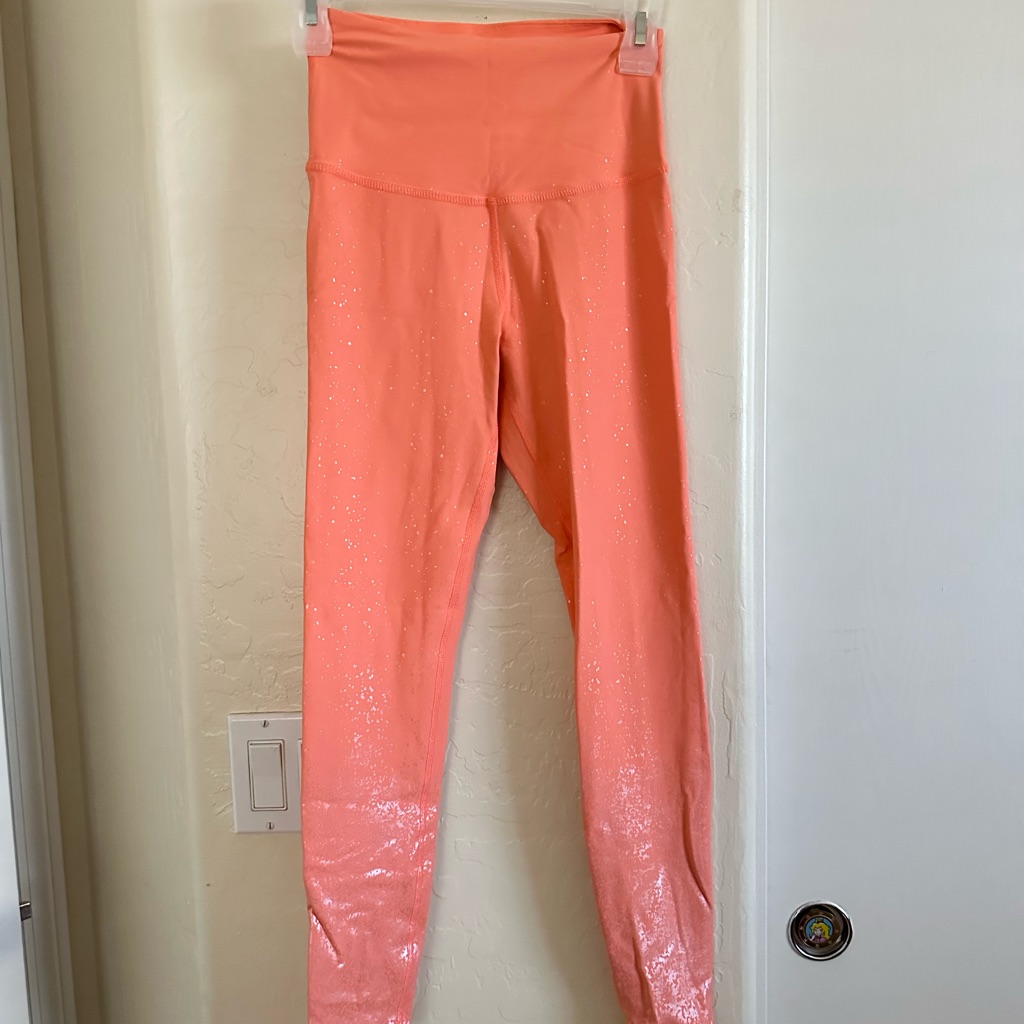 Beyond Yoga Orange Glitter Ombr Leggings S